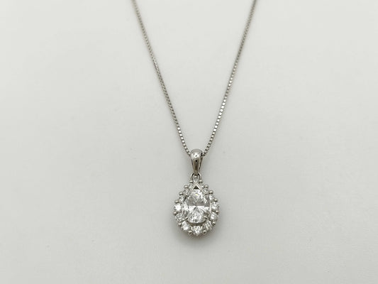 D1.015ct FD0.39ct Pt900/850 5.4g Necklace 
