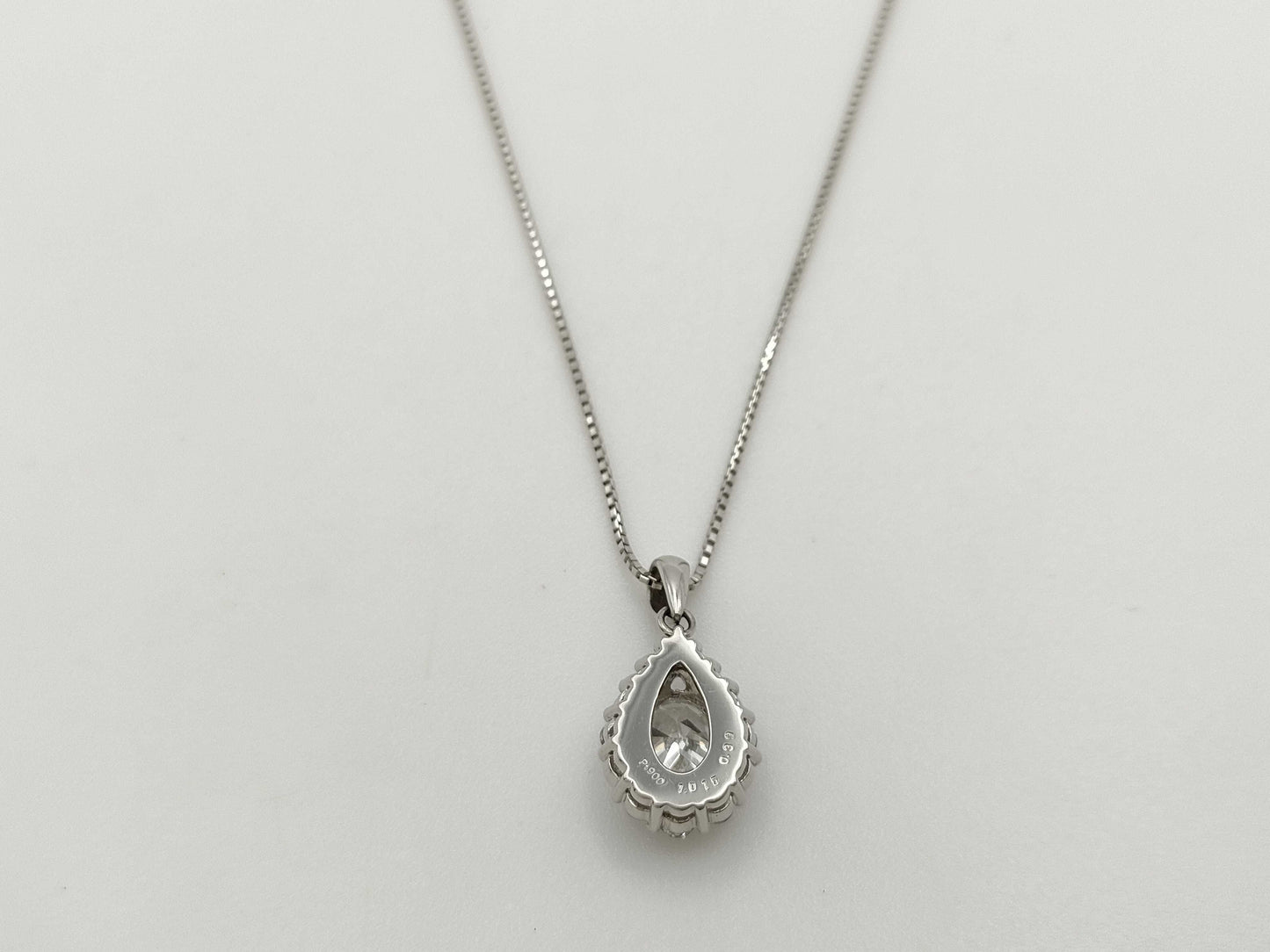 D1.015ct FD0.39ct Pt900/850 5.4g Necklace 