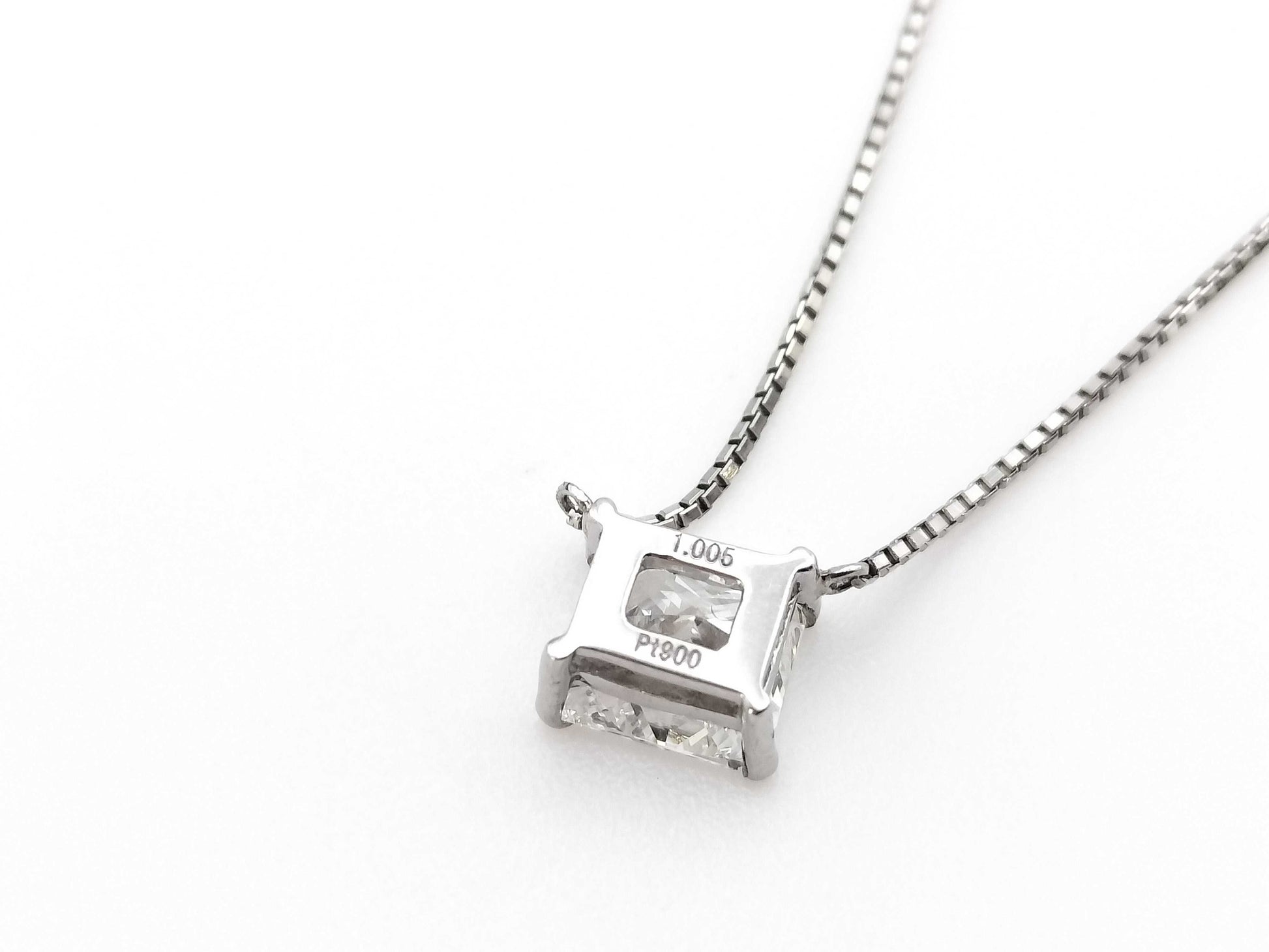 D1.005ct Pt900/850 3.3g Necklace 