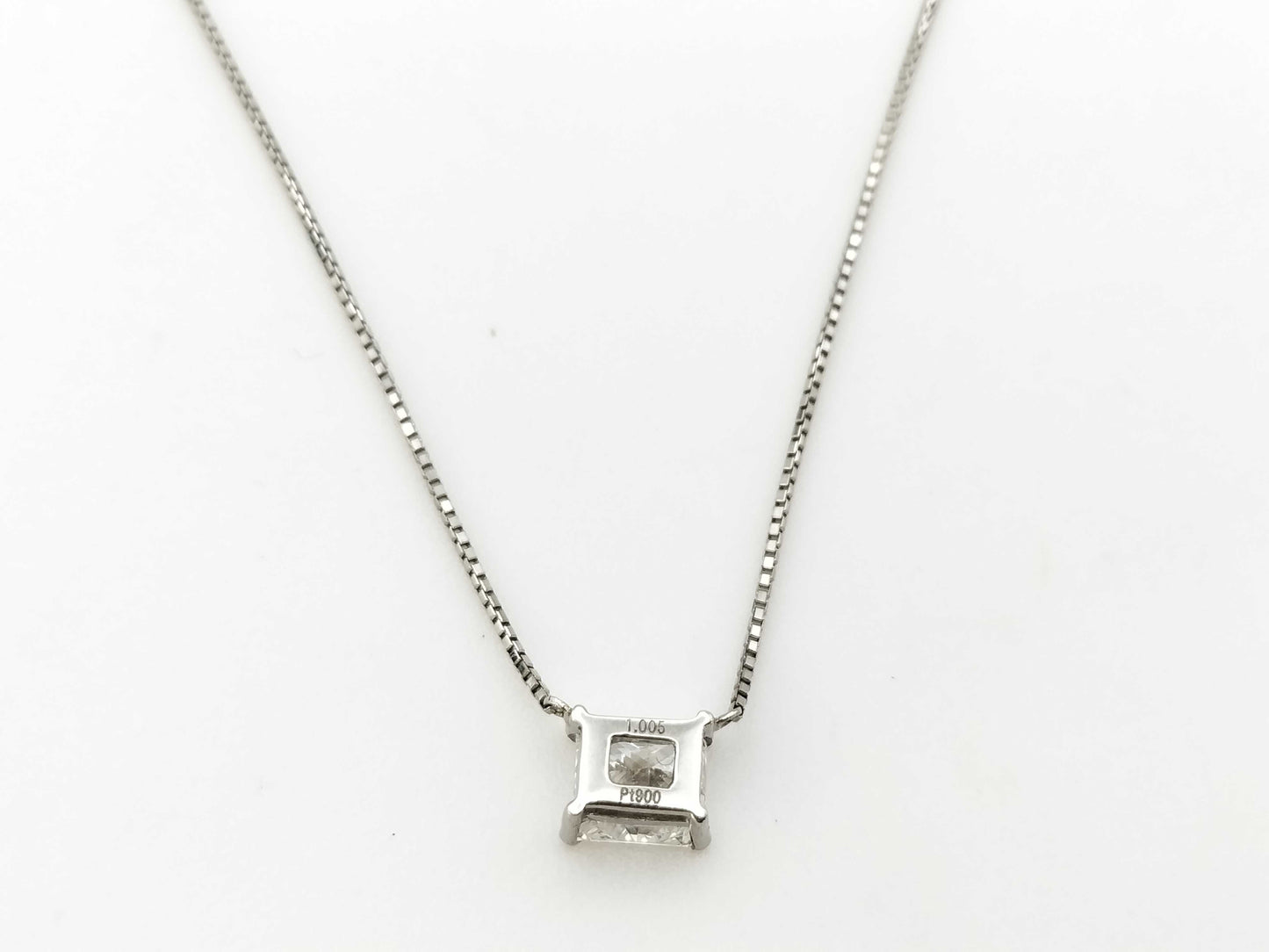 D1.005ct Pt900/850 3.3g Necklace 