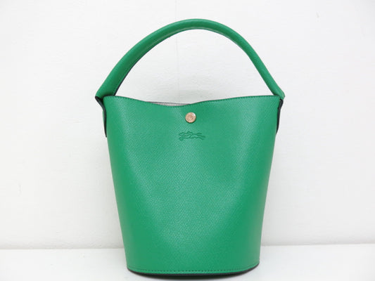 LONG CHAMP Longchamp Leather Handbag Green Handbag