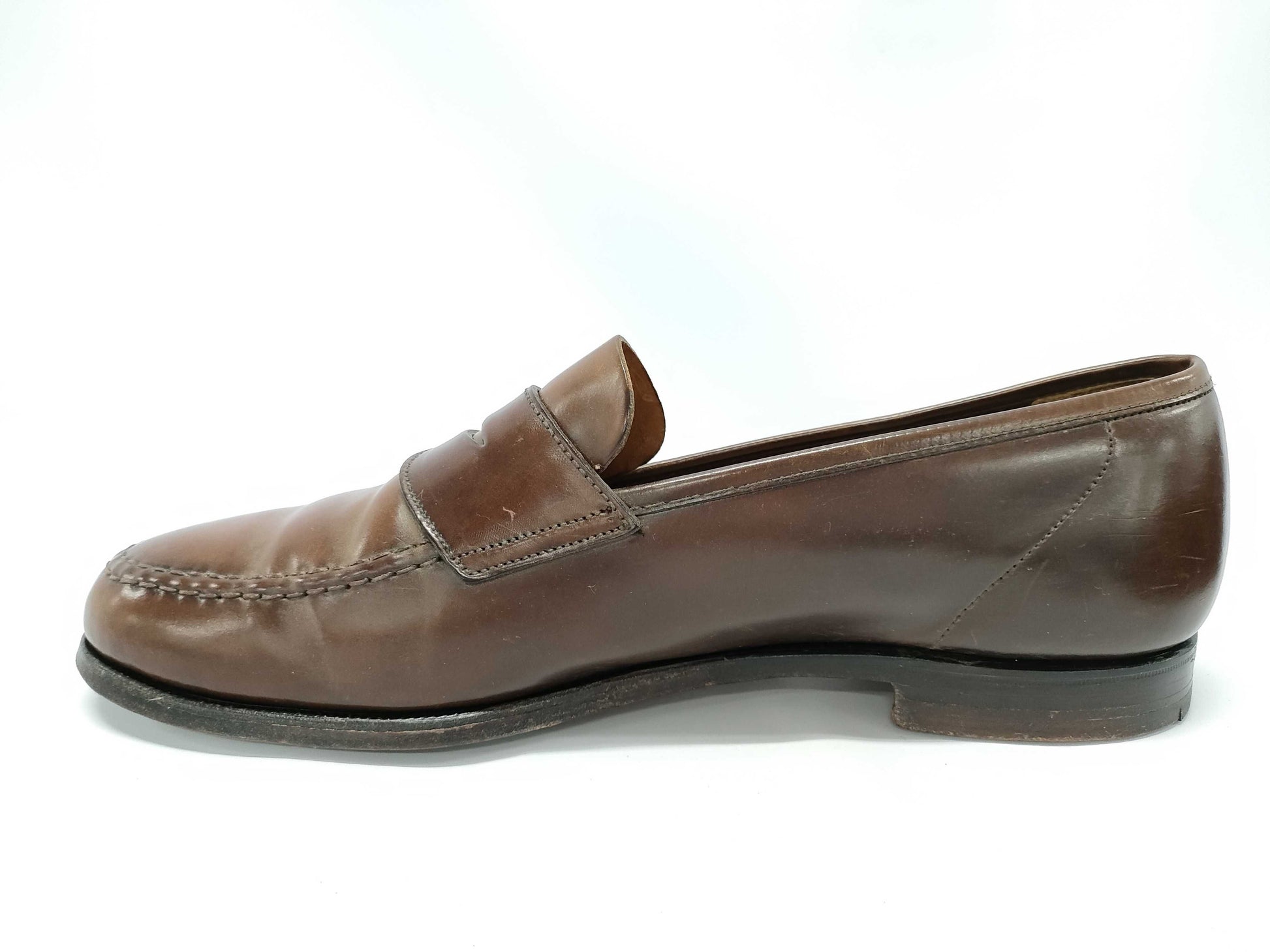 Crockett & Jones Horween Cordovan Coin Loafers, Size Unknown, Business Shoes