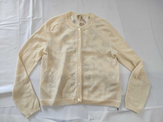 HERMES Margiela-era cashmere cardigan with fish print, size ME