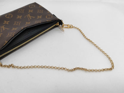 LOUIS VUITTON Monogram Pallas Clutch M41639 Shoulder Bag