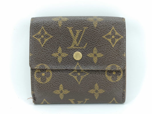 LOUIS VUITTON Monogram Louis Vuitton Monogram Double-Hook Porte Monnaie Carte Credit Tri-Fold Wallet