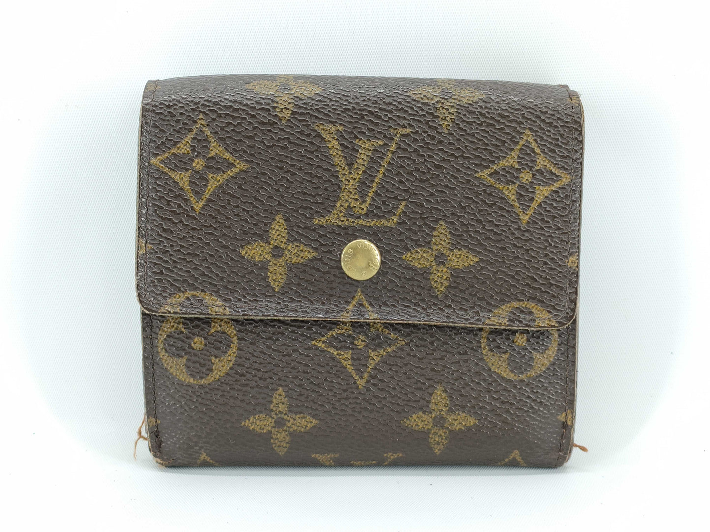LOUIS VUITTON Monogram W-hook Porte Monnaie Carte Credit folding wallet