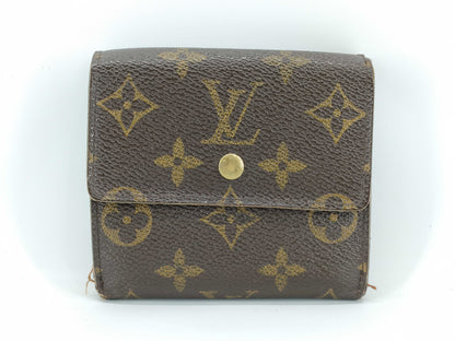 LOUIS VUITTON Monogram W-hook Porte Monnaie Carte Credit folding wallet