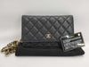 CHANEL Matelasse Chain Wallet A33814 Black with Gold Hardware and Caviar Leather 29598241 Shoulder Bag