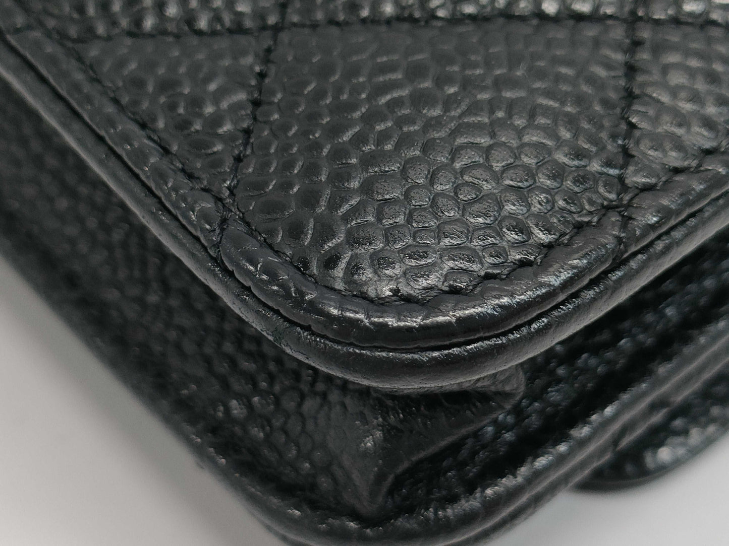 CHANEL Matelasse Chain Wallet A33814 Black with Gold Hardware and Caviar Leather 29598241 Shoulder Bag