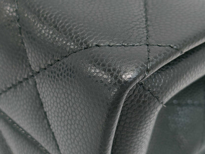 CHANEL Matelasse Top Handle Bag AP4568 Black with Gold Hardware and Caviar Leather, XULX3AP5, 2-Way Shoulder Bag/Handbag