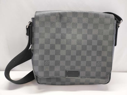 LOUIS VUITTON Damier Graphite Louis Vuitton Damier Graphite District PM N41260 Shoulder Bag