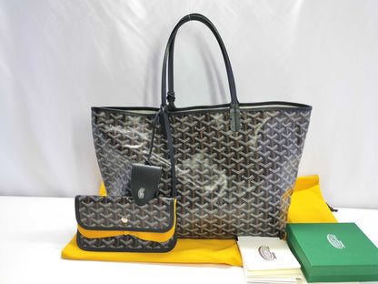 GOYARD Saint Louis Tote Bag with Pouch, Black