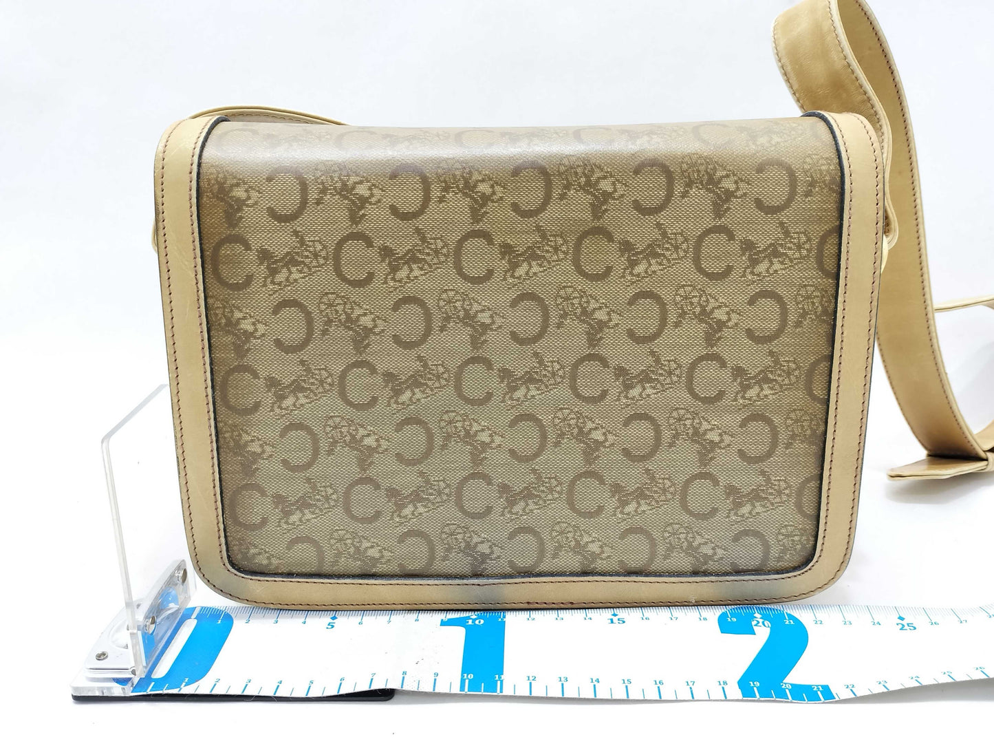 CELINE Shoulder Bag C Macadam Pattern Brown Shoulder Bag