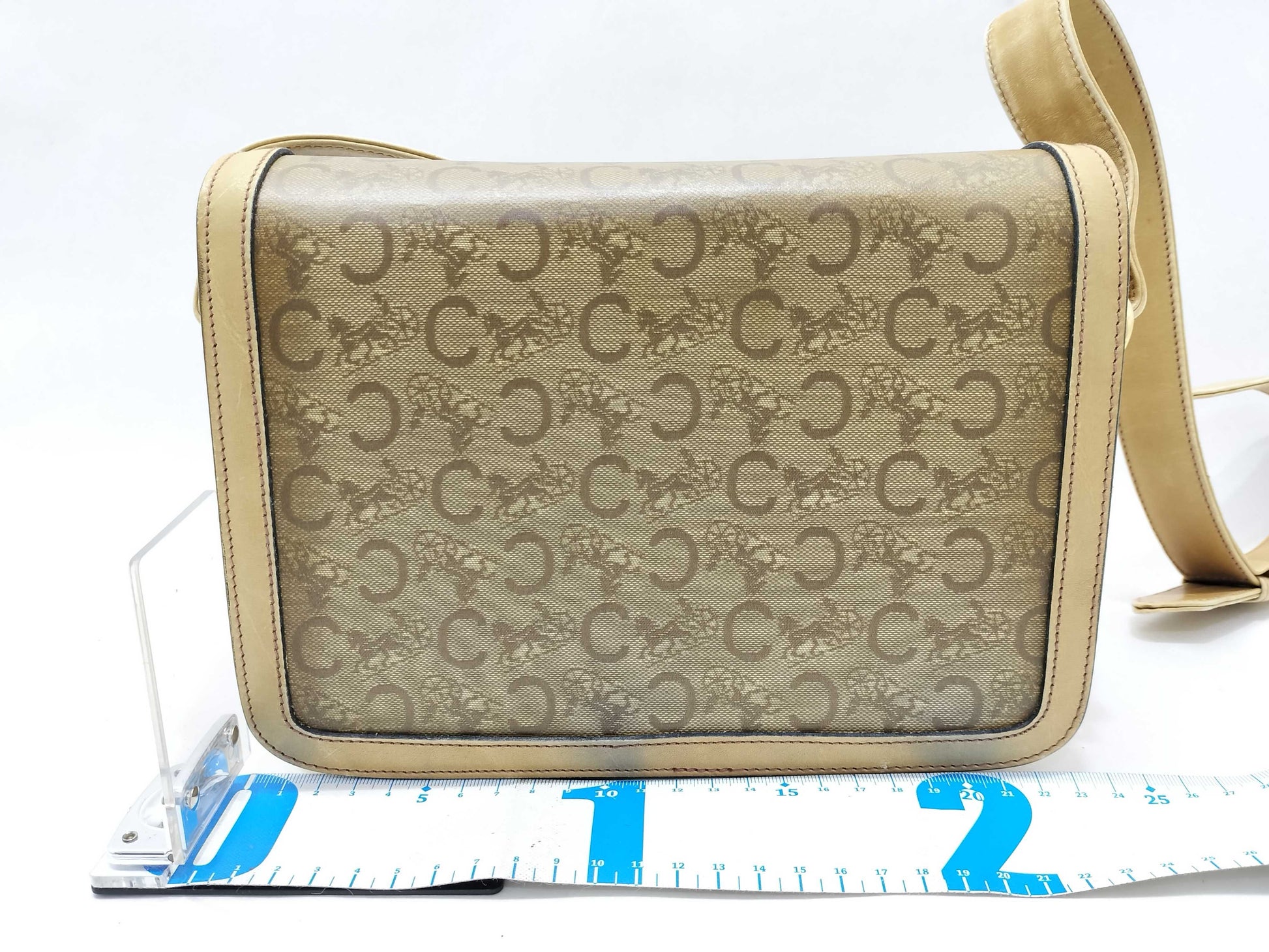 CELINE Shoulder Bag C Macadam Pattern Brown Shoulder Bag