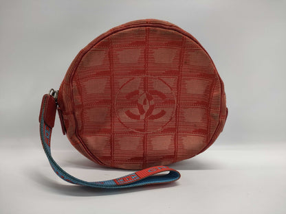 CHANEL New Travel Line Sports Pouch Coco Mark Red Blue Pouch