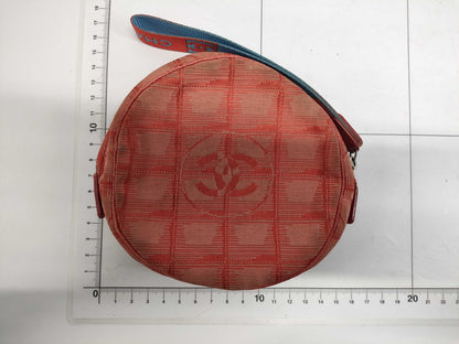 CHANEL New Travel Line Sports Pouch Coco Mark Red Blue Pouch