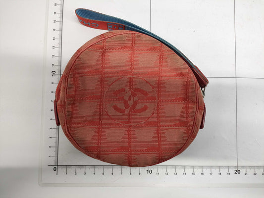 CHANEL New Travel Line Sports Pouch Coco Mark Red Blue Pouch