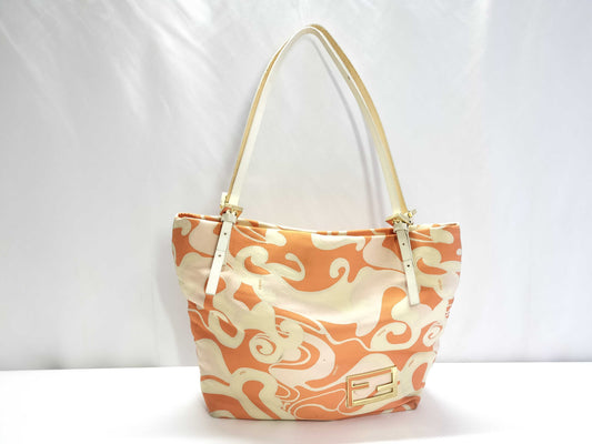 FENDI Shoulder Bag Orange Pink Tote Bag