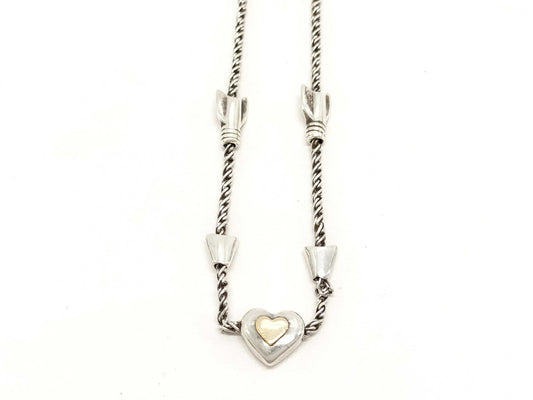 Tiffany & Co. Tiffany Necklace Heart Arrow Twist Chain SV925 750YG 12.4g Necklace