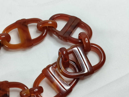 Dior Christian Dior Plastic Chain Belt Tortoiseshell Belt