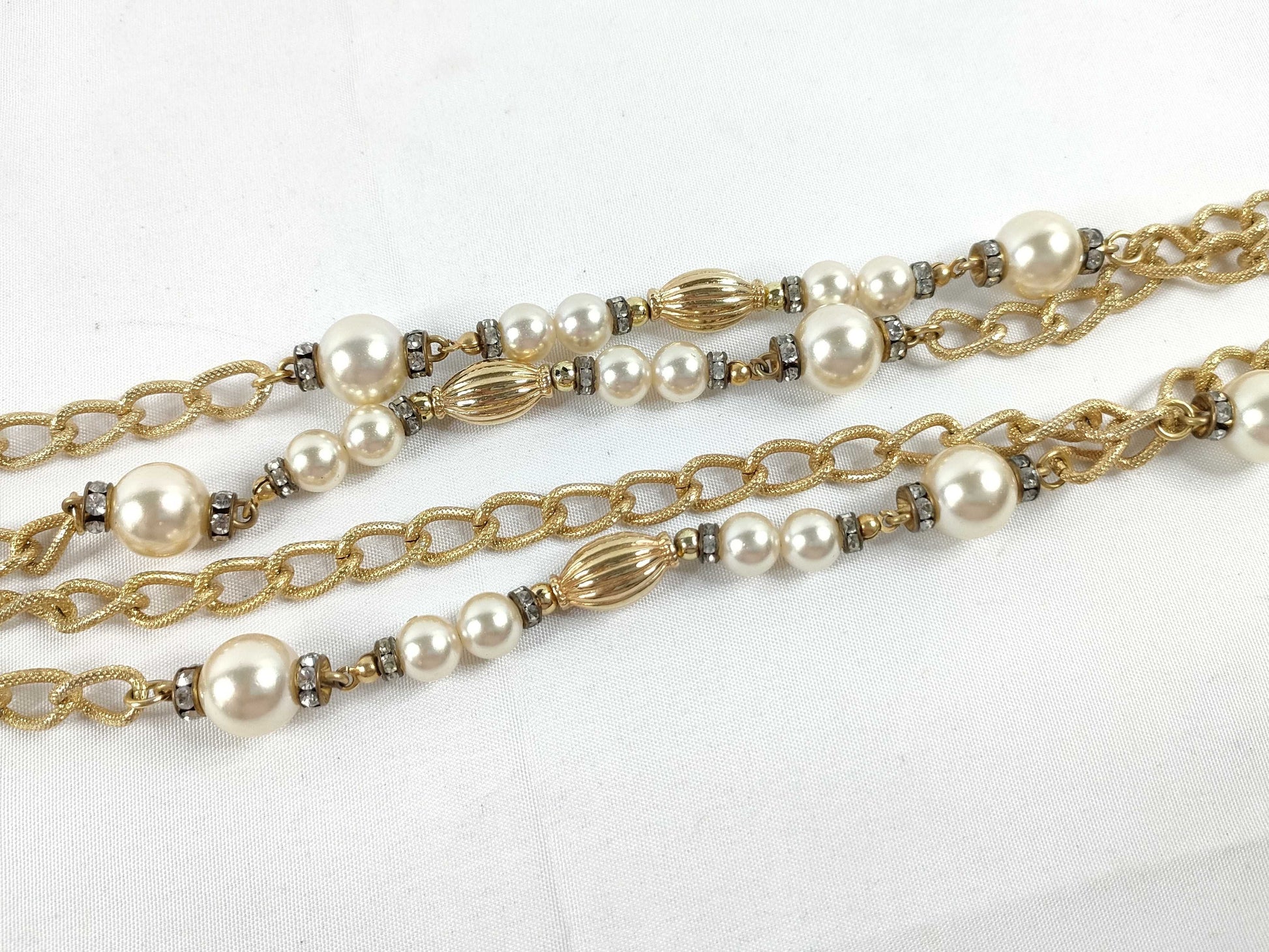 Dior Christian Dior Pearl and Rhinestone Necklace