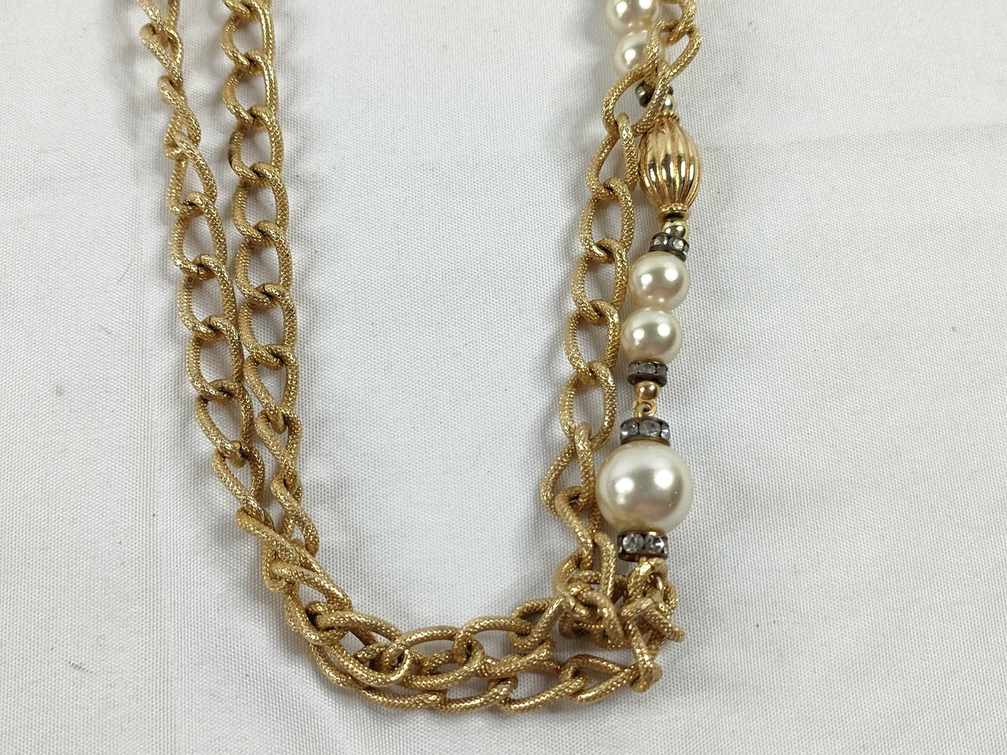 Dior Christian Dior Pearl and Rhinestone Necklace