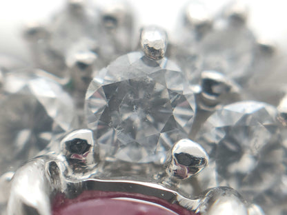 R0.99ct D0.78ct PT900 6.4g Ring 