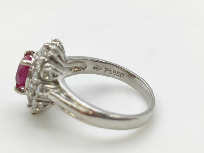 R0.99ct D0.78ct PT900 6.4g Ring 