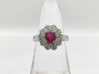 R0.99ct D0.78ct PT900 6.4g Ring 