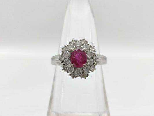 R0.99ct D0.78ct PT900 6.4g Ring 