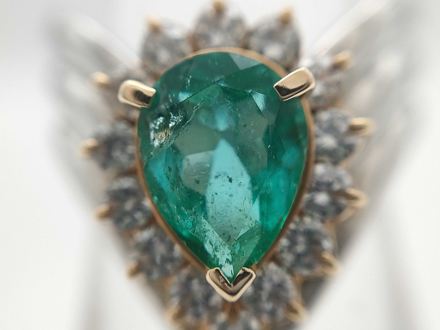 E1.37ct D0.57ct PT900/K18 13.3g Ring 