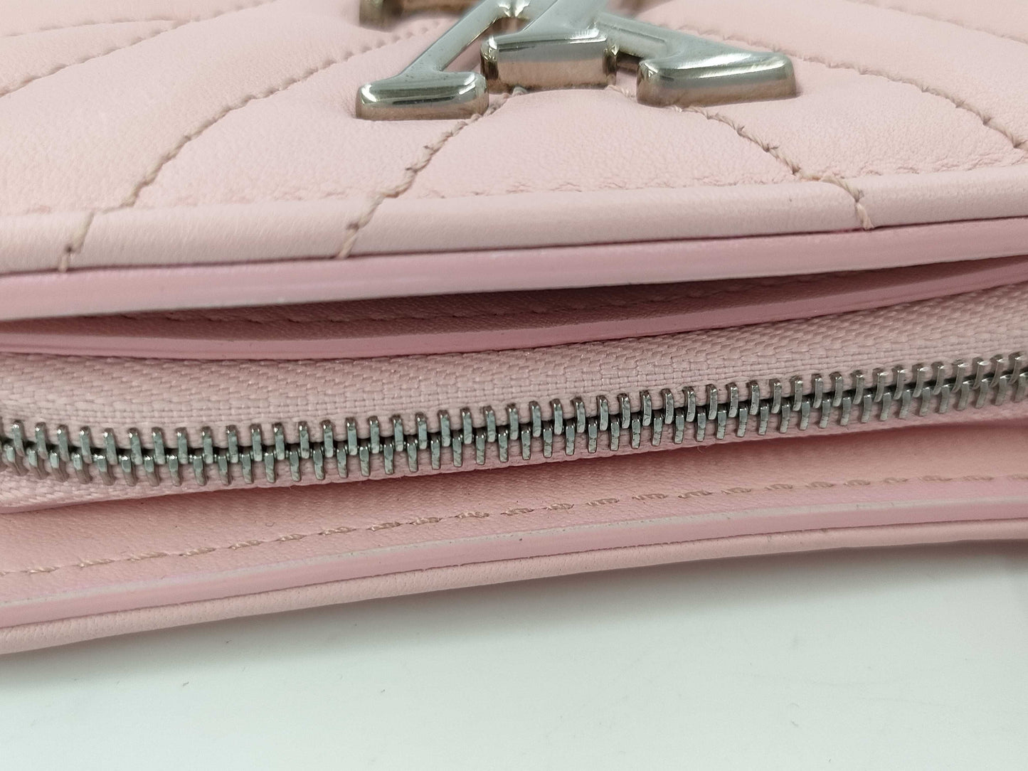 LOUIS VUITTON New Wave Compact M63791 Pink Bi-fold Wallet