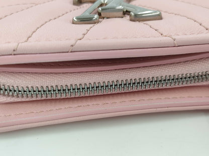 LOUIS VUITTON New Wave Compact M63791 Pink Bi-fold Wallet