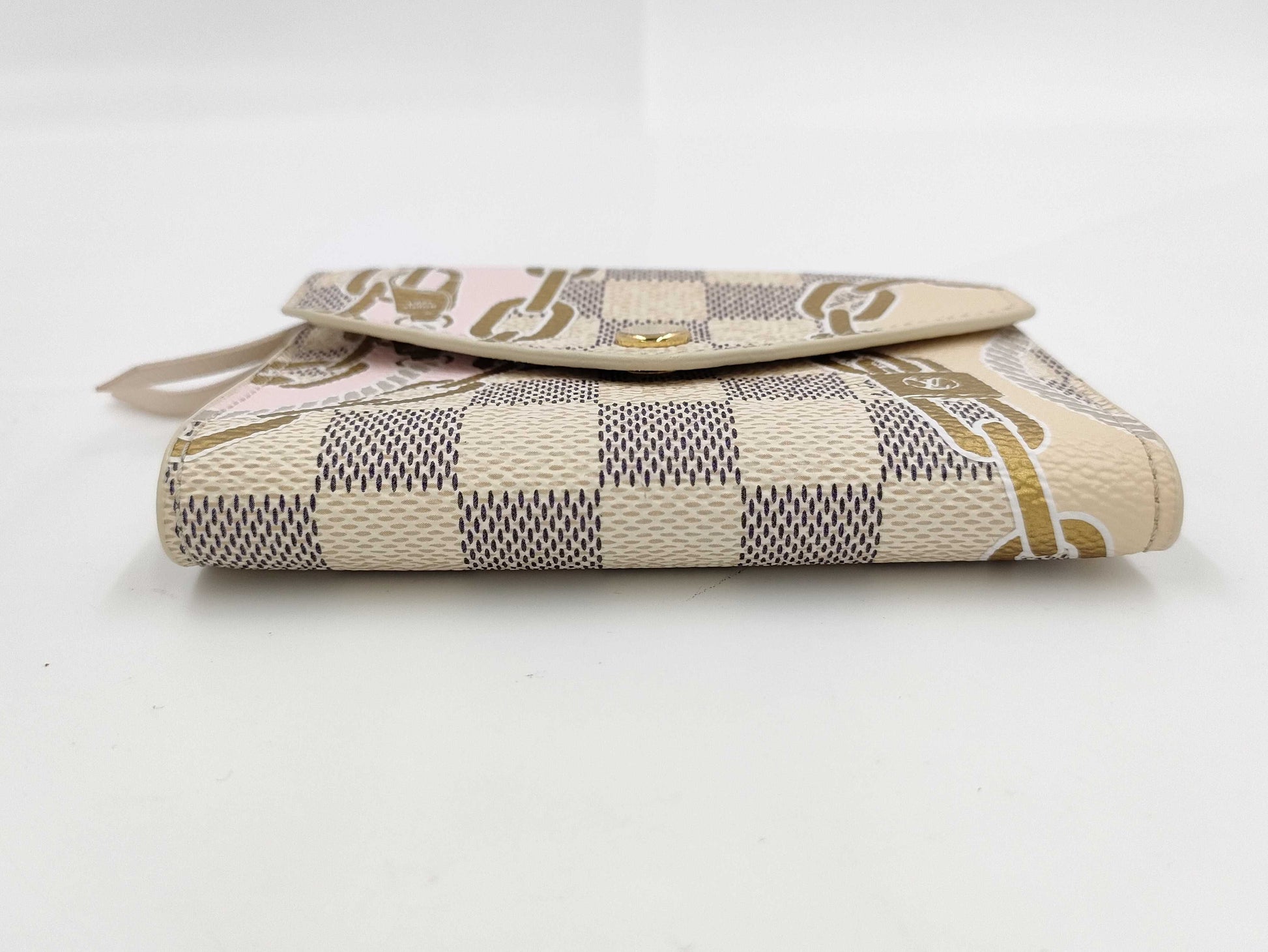 LOUIS VUITTON Damier Azur Victorine Portefeuille Compact N40468 RFID IC Wallet