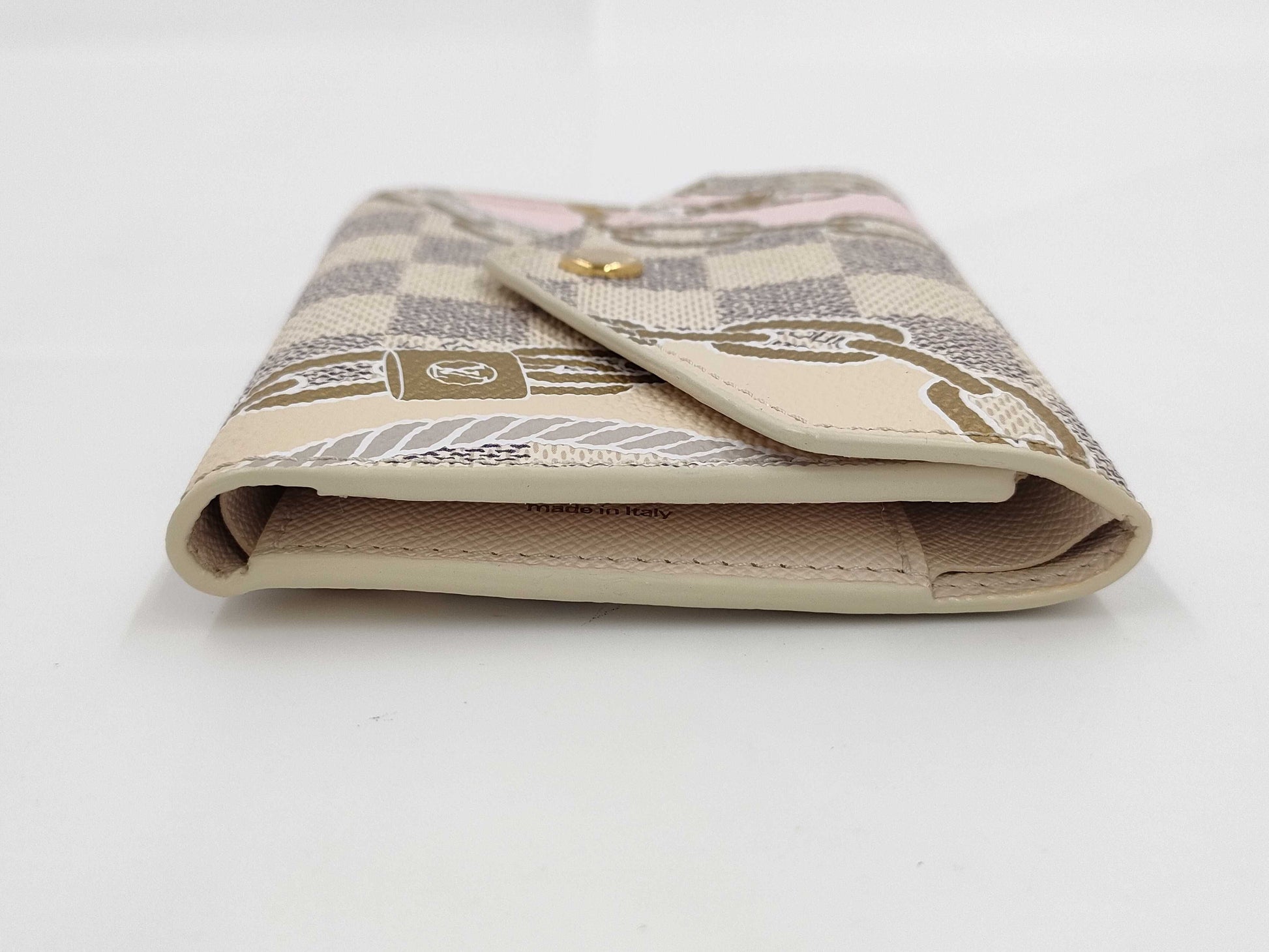 LOUIS VUITTON Damier Azur Victorine Portefeuille Compact N40468 RFID IC Wallet