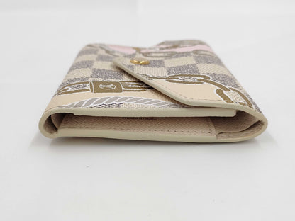 LOUIS VUITTON Damier Azur Victorine Portefeuille Compact N40468 RFID IC Wallet