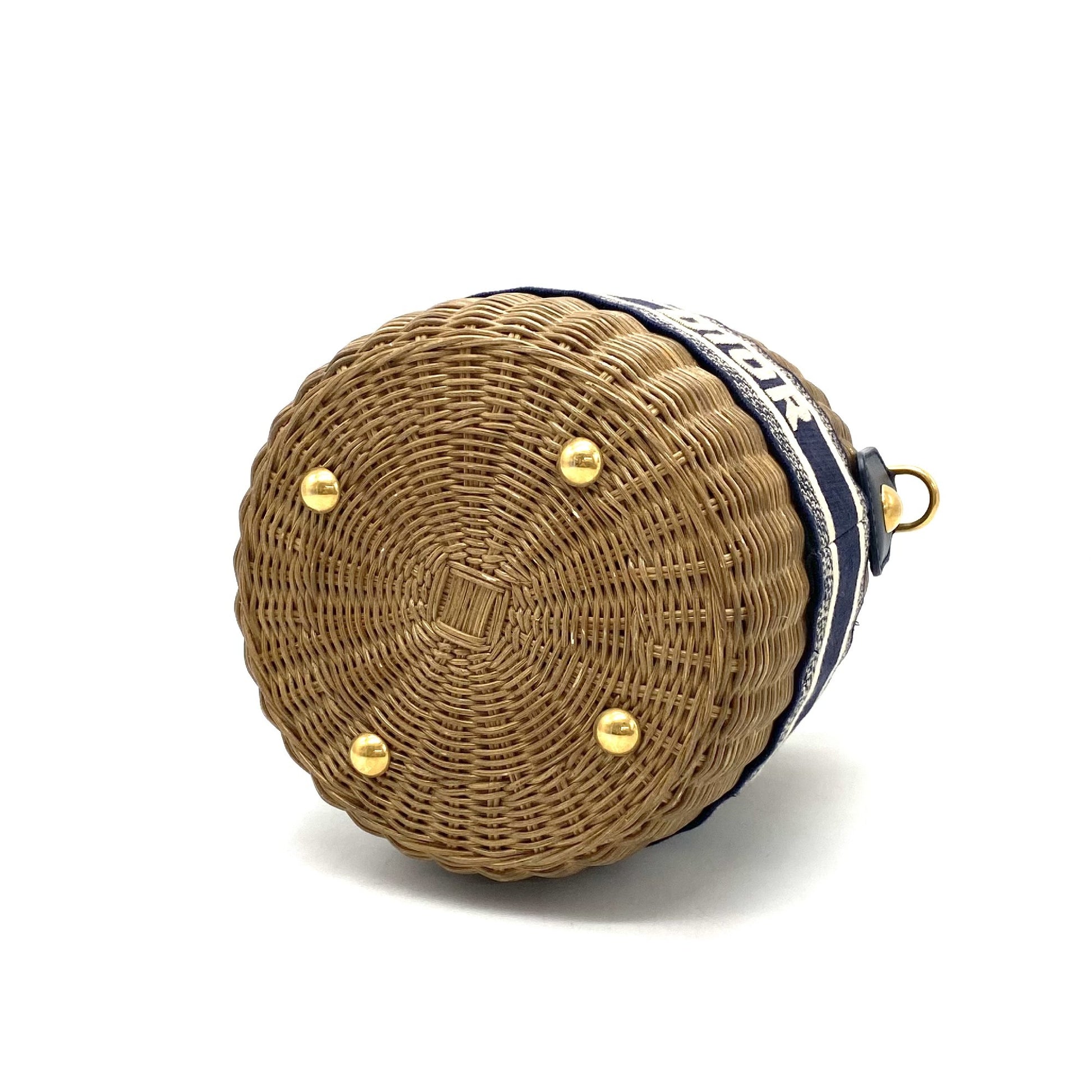 Dior Christian Dior Christian Dior Oblique 2-way Rattan Canvas Shoulder Bag