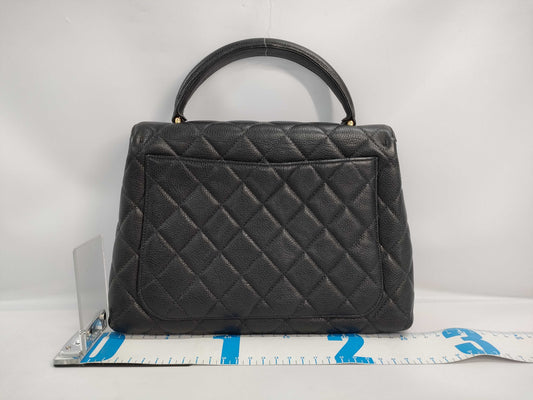 CHANEL Caviar Coco Hand Black Handbag