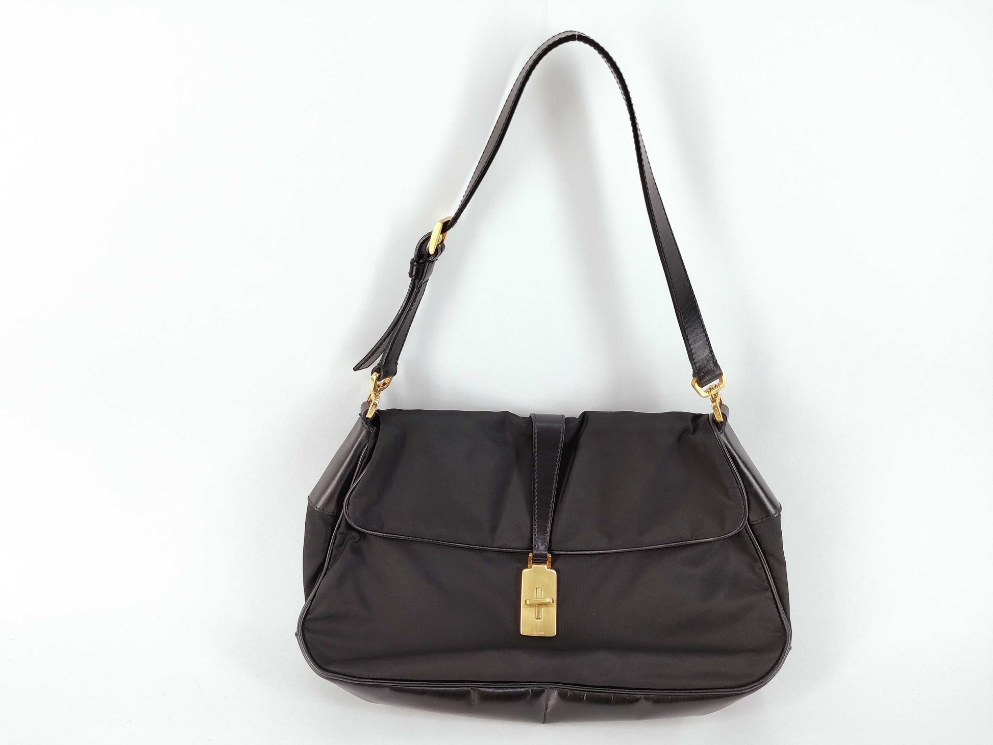 PRADA PRADA Nylon One-Shoulder Black Shoulder Bag