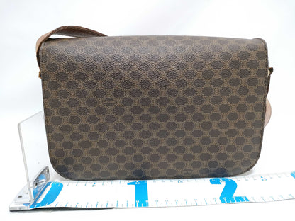 CELINE Horsebit Macadam Leather Shoulder Bag