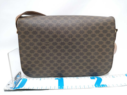 CELINE Horsebit Macadam Leather Shoulder Bag