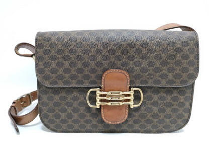 CELINE Horsebit Macadam Leather Shoulder Bag