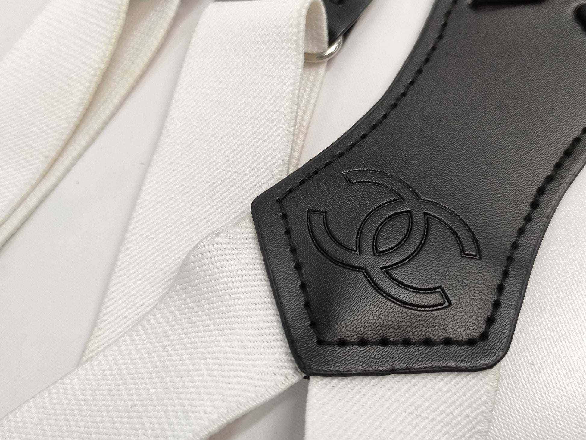 CHANEL CHANEL Chanel Logo Coco Mark Leather Suspenders Other Accessories