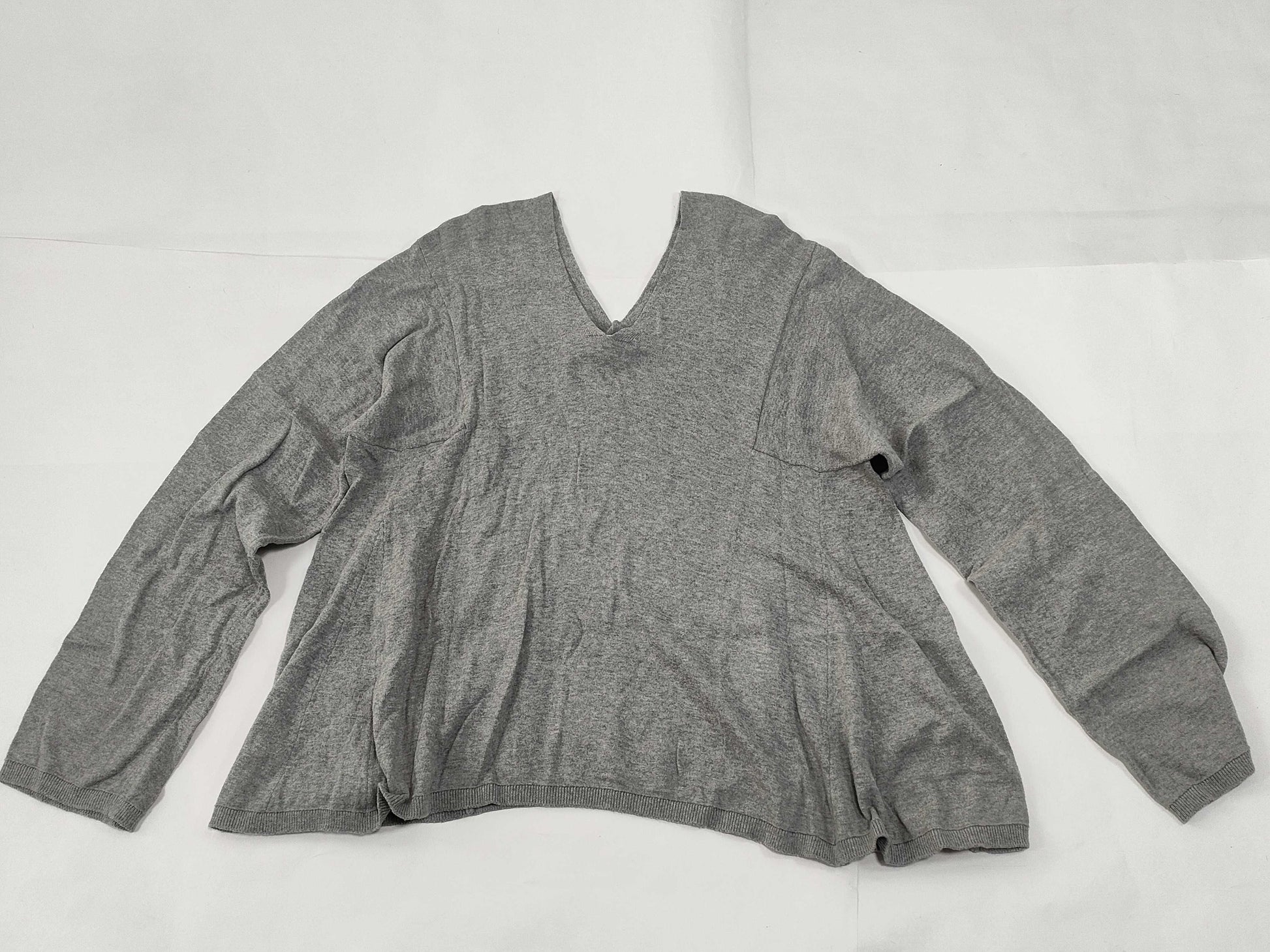 COMME des GARCONS AD2020 V-neck wool grey long-sleeved knit sweater, size M