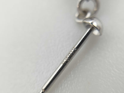 Pearl diameter: Approx. 7.2mm/7.2mm/7.4mm/7.4mm/9.4mm/9.6mm, 18K White Gold, 5.6g, Earrings 