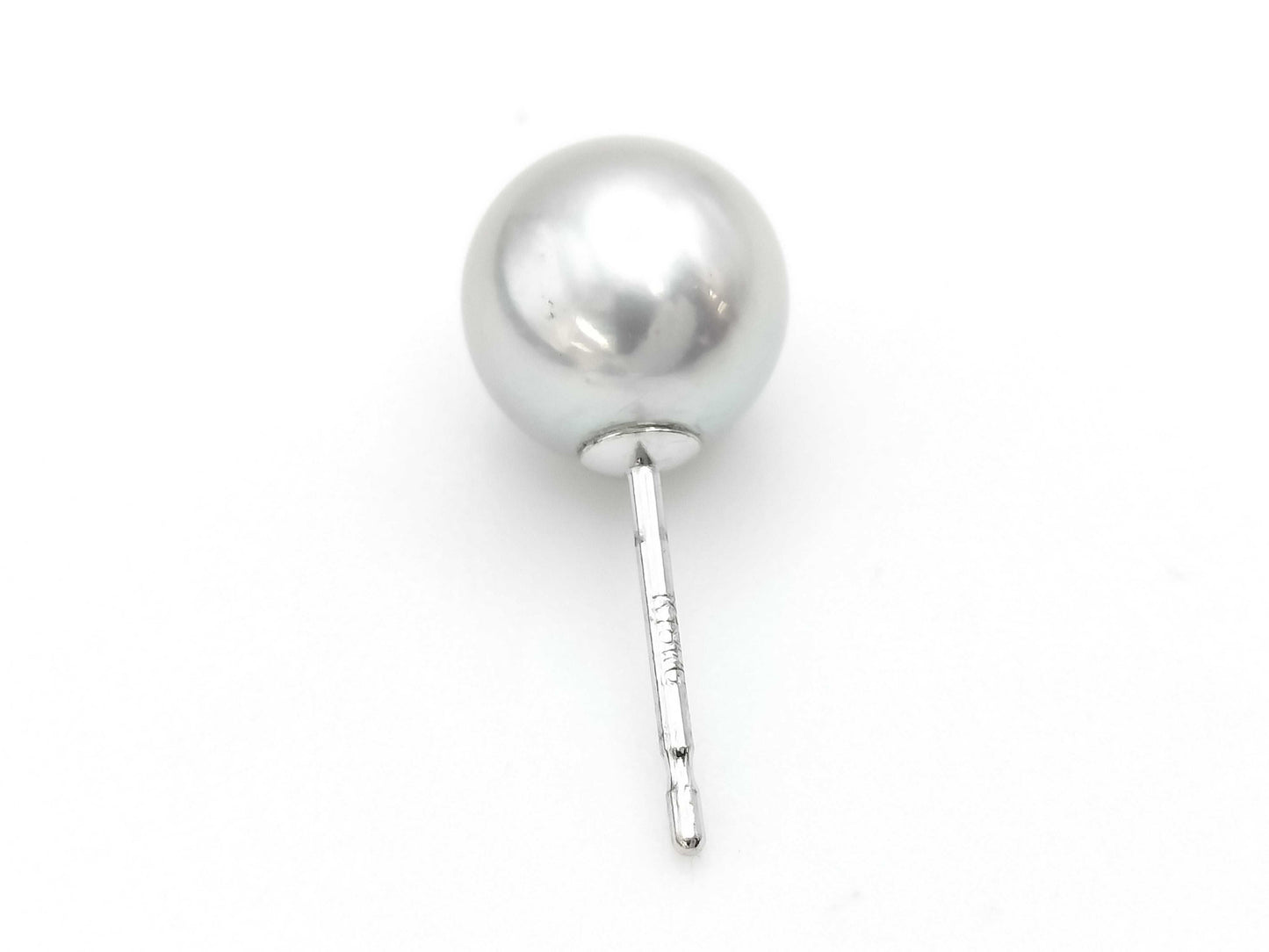 Pearl diameter: Approx. 8.1/8.1mm, 18K White Gold, 2.0g, Earrings 