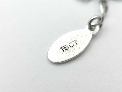 Colored Stone Metal Necklace 6.1g 