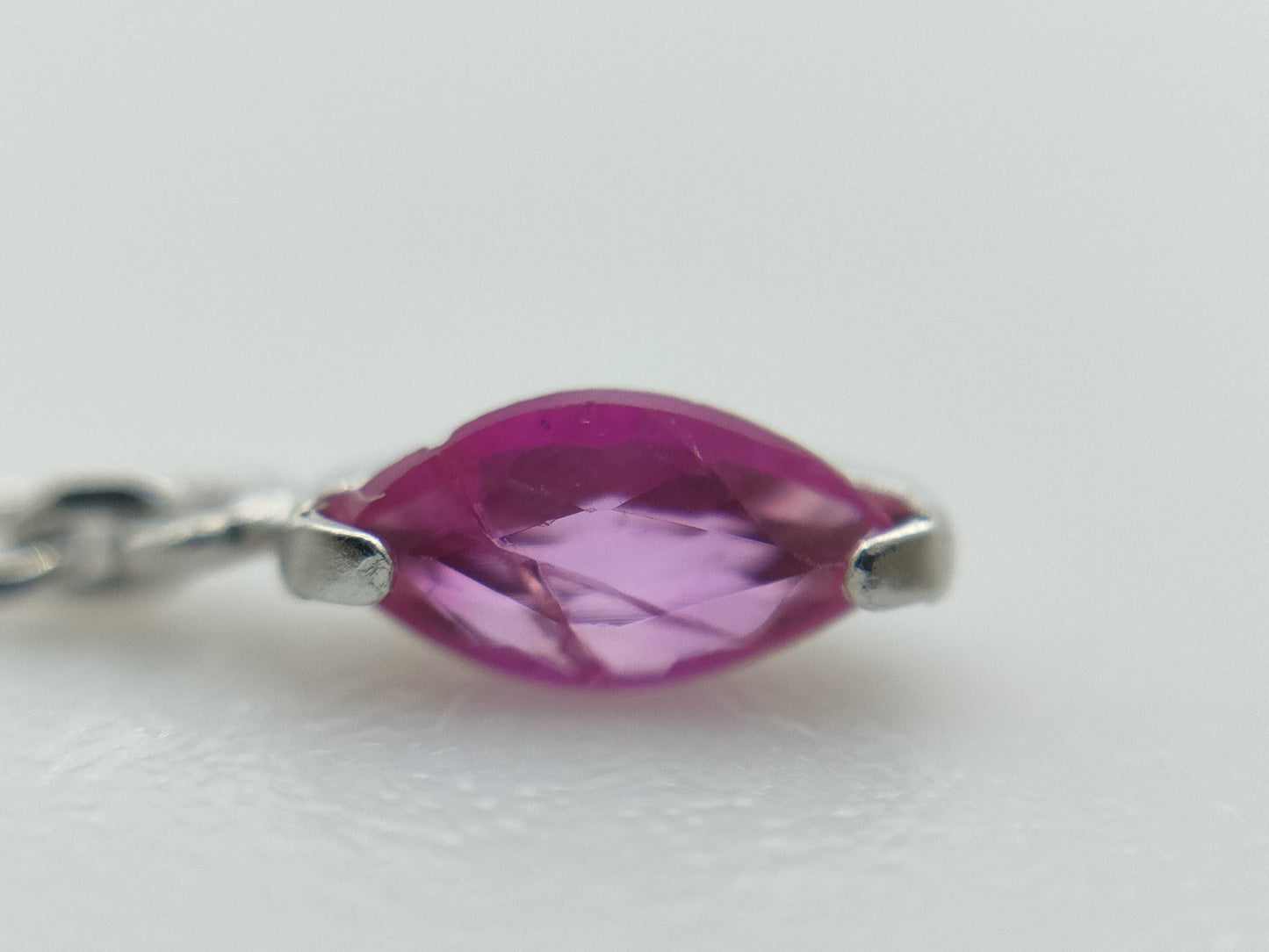 Colored Stone and Transparent Stone K14WG 0.5g Earrings 