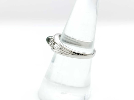 Alexandrite Cat's Eye 0.355ct D0.20ct PT900 6.1g Ring 