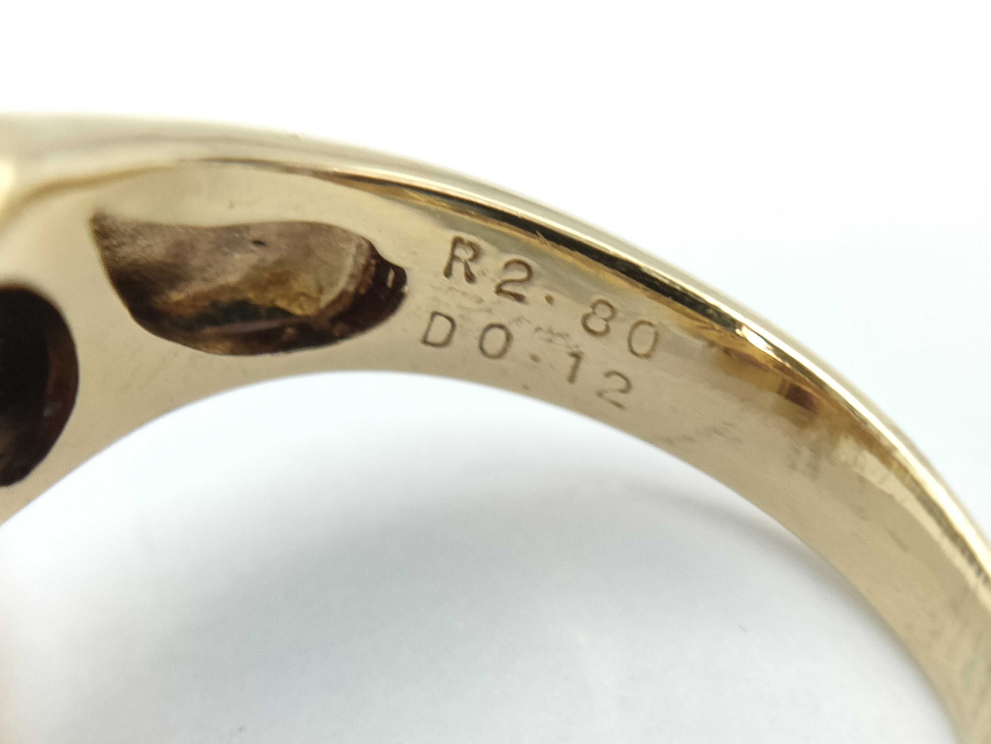 R2.80ct D0.12ct K18 7.3g Ring 